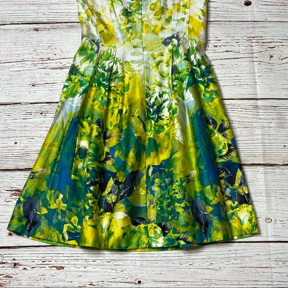 Nine West Floral Print A-Line Dress Sz 6 - Picture 15 of 16